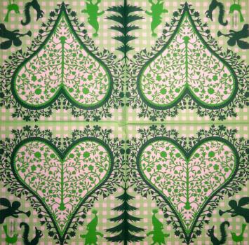 214 Heart / Hearts - 4-ply - Paper Design - Handkerchief
